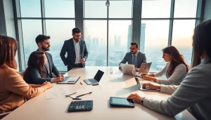 VAT Services in UAE consultation with diverse professionals in a modern office.