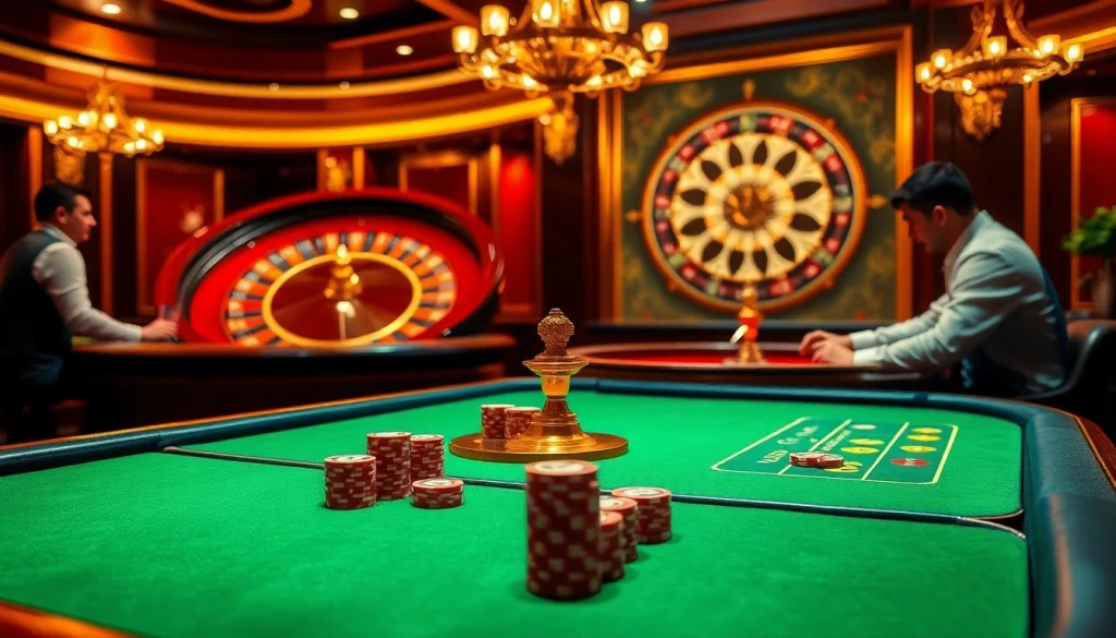 Experience the excitement of 8kbet at a luxurious casino table with vibrant cards and chips.