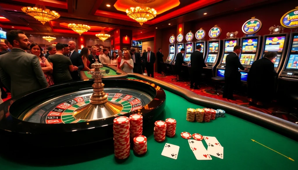Excitation du jeu dans un casino en ligne France avec roulette, poker et machines à sous.