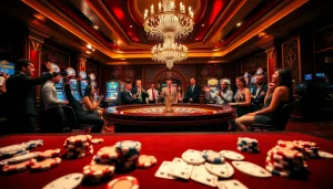 Action passionnante à la roulette au casino en ligne France avec des joueurs profitant de l'excitation du jeu.